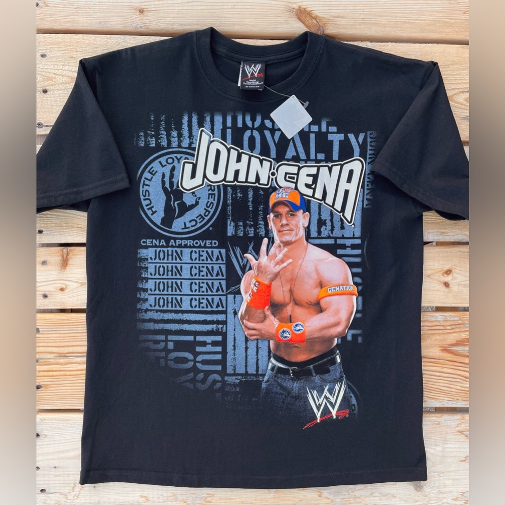 VTG 2007 NWT John Cena ‘Hustle Loyalty’ Shirt SZ YOUTH LARGE